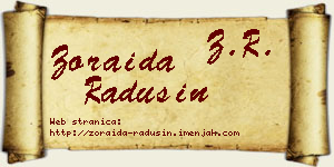 Zoraida Radusin vizit kartica